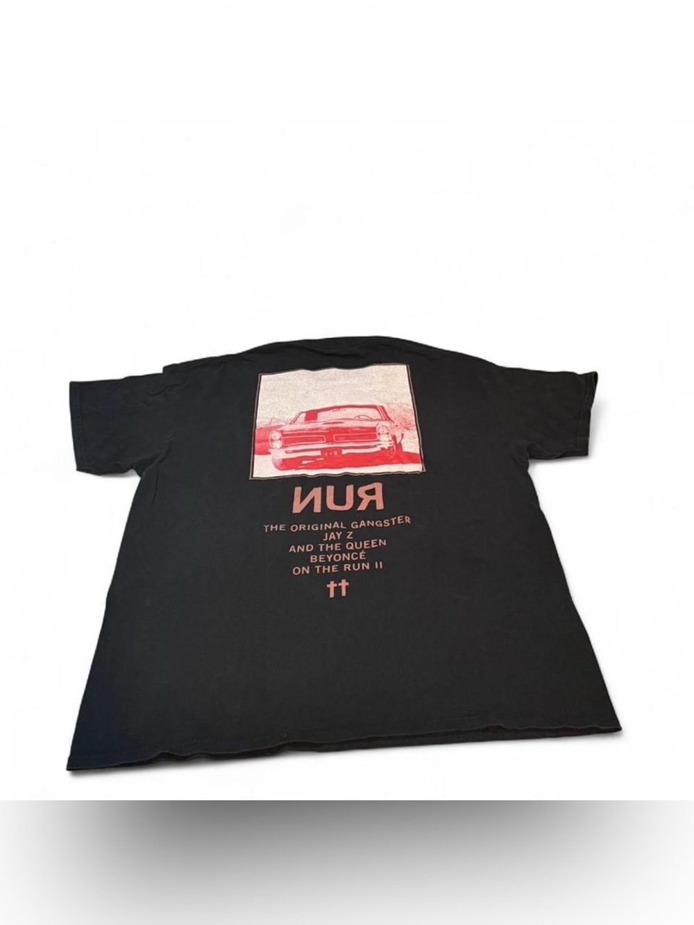 RUN Authentic Tour Merch Graphic Tee - Black with Red Print